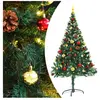 vidaXL Arbre de Noël artificiel pré-éclairé avec boules vert 150 cm