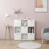 vidaXL Bibliothèque Blanc 90x30x90 cm Aggloméré