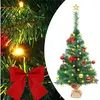 vidaXL Arbre de Noël artificiel pré-éclairé avec boules vert 64 cm