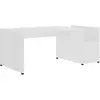 vidaXL Table basse Blanc 90x45x35 cm bois d’ingénierie