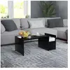 vidaXL Table basse Noir 90x45x35 cm bois d’ingénierie