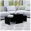 vidaXL Ensemble de tables basses Noir 100x48x40 cm bois d’ingénierie