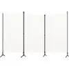 vidaXL Cloison de séparation 3 panneaux Blanc 260x180 cm Tissu