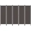 vidaXL Cloison de séparation 5 panneaux Anthtracite 250x180 cm