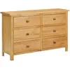 vidaXL Commode 105x33,5x73 cm Bois de chêne massif