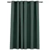 vidaXL Rideau occultant Aspect de lin avec oeillets Vert 290x245 cm