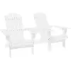 vidaXL Chaises de jardin Adirondack avec table bois de sapin blanc