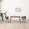 Non communiqué Eetkamerstoelen draaibaar 2 st gebogen hout en kunstleer zwart3054890