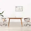 vidaXL Chaises pivotantes à manger lot de 2 taupe bois courbé et tissu