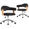 vidaXL Chaises à manger pivotantes lot de 2 noir similicuir