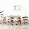 Chaises pivotantes à manger lot de 6 taupe bois courbé et tissu Vidaxl...