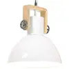vidaXL Lampe suspendue industrielle 25 W Blanc Rond 30 cm E27