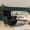 vidaXL Fauteuil noir velours