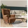 vidaXL Fauteuil marron velours