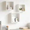 vidaXL Étagères murales sous forme de cube 3 pcs Blanc MDF