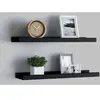 vidaXL Étagères à rebord pour cadre photo 2 pcs Noir 40x9x3 cm MDF