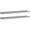vidaXL Étagères à rebord pour cadre photo 2 pcs Gris 80x9x3 cm MDF