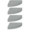 vidaXL Étagères d'angle flottantes 4 pcs gris 25x25x3,8 cm MDF