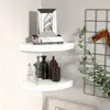 vidaXL Étagères d'angle flottantes 2 pcs blanc 25x25x3,8 cm MDF