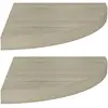 vidaXL Étagères d'angle flottantes 2 pcs chêne 35x35x3,8 cm MDF