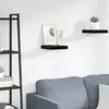 vidaXL Étagère murale flottante Noir brillant 23x23,5x3,8 cm MDF