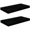 vidaXL Étagère murale flottante 2 pcs Noir brillant 50x23x3,8 cm MDF