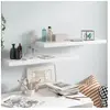 vidaXL Étagère murale flottante 2 pcs Blanc brillant 80x23,5x3,8cm MDF