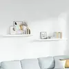 vidaXL Étagère murale flottante 2pcs Blanc brillant 120x23,5x3,8cm MDF