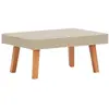 vidaXL Table basse de jardin Résine tressée Beige