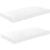 vidaXL Étagère murale flottante 2 pcs Blanc brillant 50x23x3,8 cm MDF