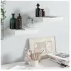 vidaXL Étagère murale flottante 2 pcs Blanc brillant 23x23,5x3,8cm MDF