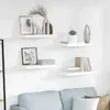 vidaXL Étagère murale flottante 4 pcs Blanc brillant 50x23x3,8 cm MDF