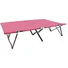 vidaXL Chaise longue pliable 2 places rose acier