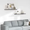 vidaXL Étagères murales flottantes 2 pcs gris 90x23,5x3,8 cm MDF