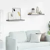vidaXL Étagères murales flottantes 2 pcs Gris 60x23,5x3,8 cm MDF
