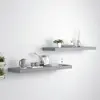 vidaXL Étagères murales flottantes 2 pcs gris 80x23,5x3,8 cm MDF