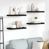 vidaXL Étagères murales flottantes 4 pcs noir 60x23,5x3,8 cm MDF