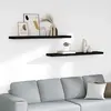 vidaXL Étagères murales flottantes 2 pcs noir 120x23,5x3,8 cm MDF