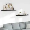 vidaXL Étagères murales flottantes 2 pcs noir 90x23,5x3,8 cm MDF