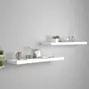 vidaXL Étagères murales flottantes 2 pcs blanc 90x23,5x3,8 cm MDF