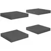 vidaXL Étagère murale flottante 4 pcs Gris brillant 23x23,5x3,8 cm MDF