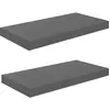 vidaXL Étagère murale flottante 2 pcs Gris brillant 50x23x3,8 cm MDF