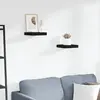 vidaXL Étagères murales flottantes 2 pcs noir 23x23,5x3,8 cm MDF