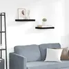 vidaXL Étagères murales flottantes 2 pcs noir 40x23x3,8 cm MDF