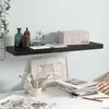 vidaXL Étagère murale flottante Noir brillant 80x23,5x3,8 cm MDF