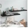 vidaXL Étagère murale flottante 2 pcs Noir brillant 80x23,5x3,8 cm MDF