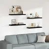 vidaXL Étagère murale flottante 4 pcs Noir brillant 80x23,5x3,8 cm MDF