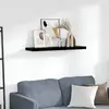 vidaXL Étagère murale flottante Noir brillant 90x23,5x3,8 cm MDF