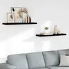 vidaXL Étagère murale flottante 2 pcs Noir brillant 90x23,5x3,8 cm MDF