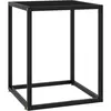vidaXL Table basse Noir avec verre noir 40x40x50 cm